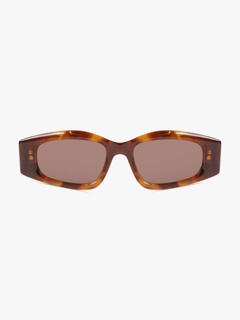 Alaïa AA0079S ELONGATED OVAL SUNGLASSES | HAVANA/BROWN