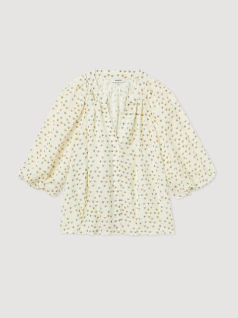 Sandro Loose top with Summer Flowers print