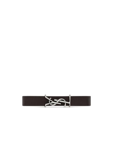 Cassandre logo-plaque leather bracelet