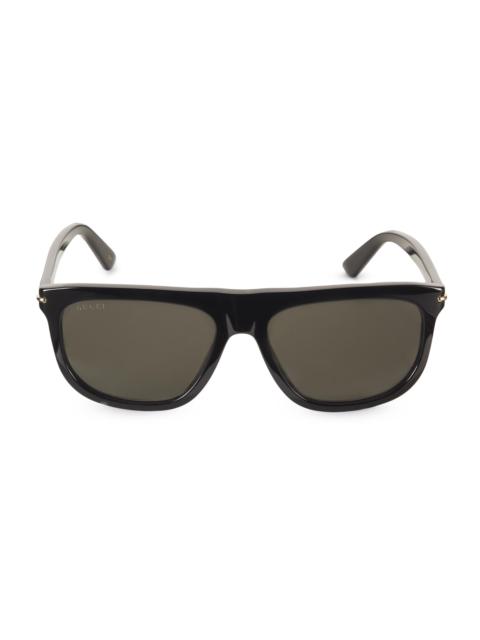GUCCI Men's GG1726S 56MM Round Sunglasses - Black