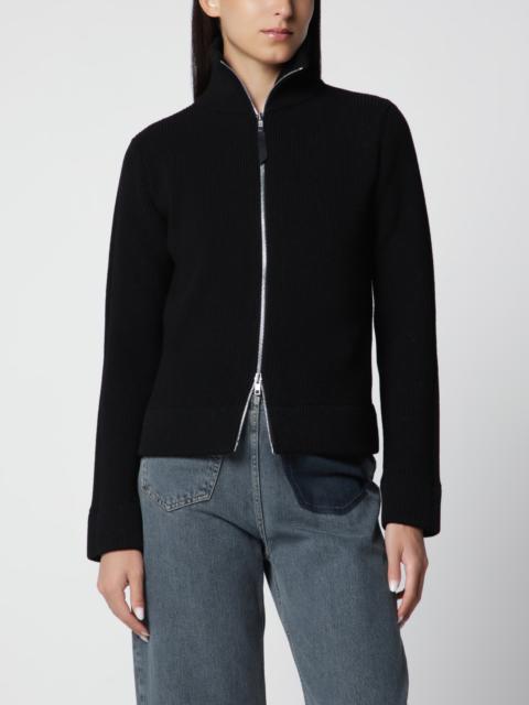 Maison Margiela Black wool-blend zip cardigan