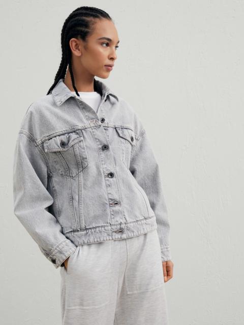 Brunello Cucinelli Authentic denim jacket with shiny tab
