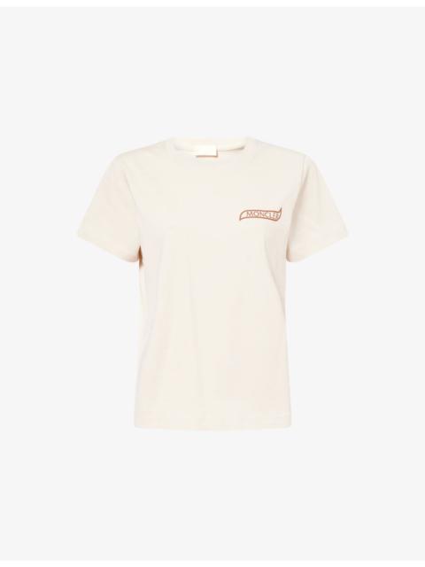 Moncler Grenoble Logo Banner-Print Cotton-Jersey T-Shirt