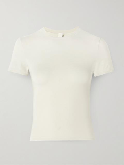 SKIMS Stretch-cotton jersey T-shirt - Bone Cream