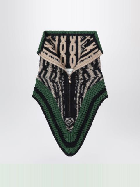 Dries Van Noten Champagne jacquard wool collar