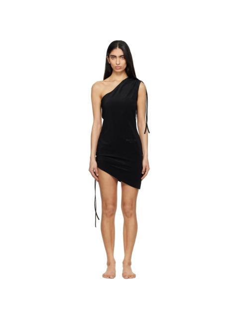 Balmain Black Silhouette Shift Cover-Up Dress