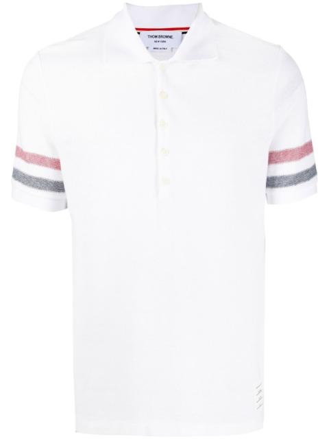 Thom Browne RWB Stripe cotton polo shirt