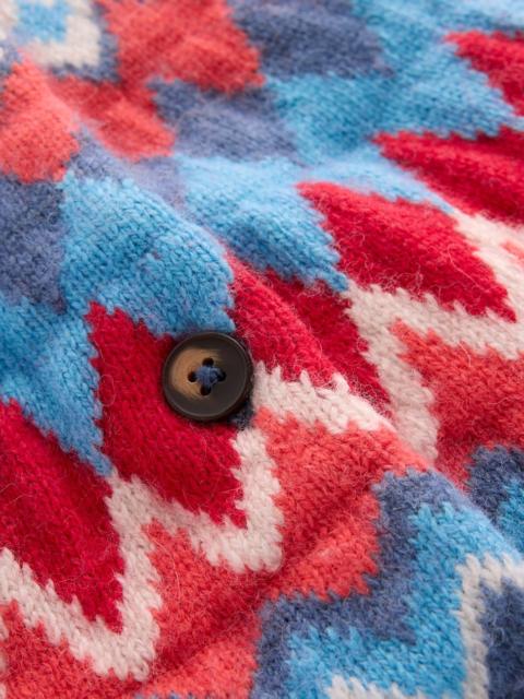 BODEN Edie Fair Isle Cardigan-Blue Fair Isle