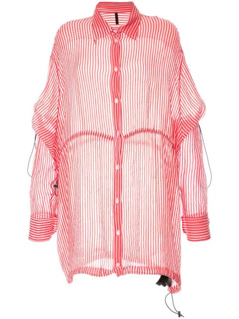 Unravel stripe drawstring over shirt