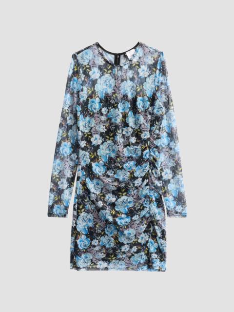 GENERATION LOVE Women's Agnese Floral Mesh Mini Dress - Peony Palette Black