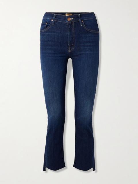 MOTHER The Insider Crop Step Fray High-rise Bootcut Jeans