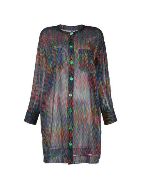 Fusion long-length cotton shirt