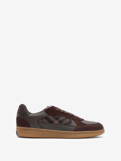 Burberry Leather, Suede and Check Terrace Sneakers​