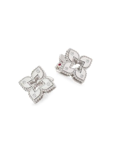 ROBERTO COIN Women's Petite Venetian 18K White Gold & Diamond Stud Earrings - White Gold
