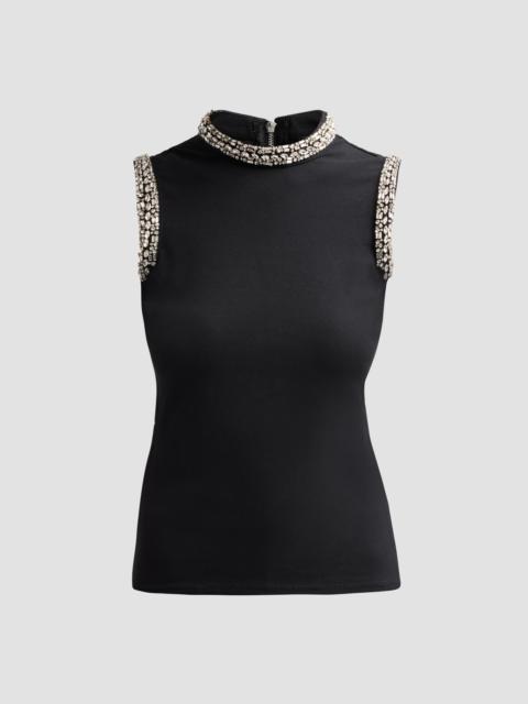 GENERATION LOVE Women's Lavinia Embellished Sleeveless Top - Black Clear