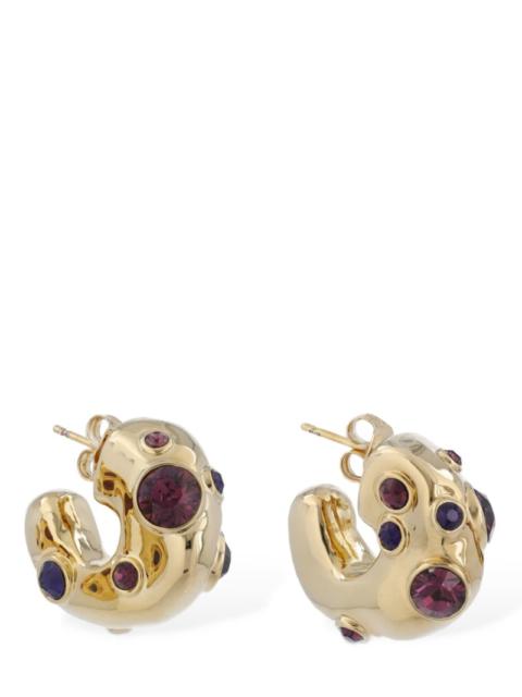 Dries Van Noten Colored brass & glass earrings