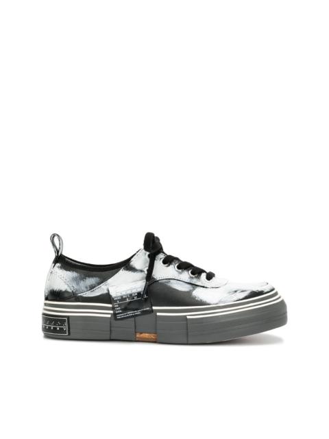 Yohji Yamamoto paint-print platform sole sneakers