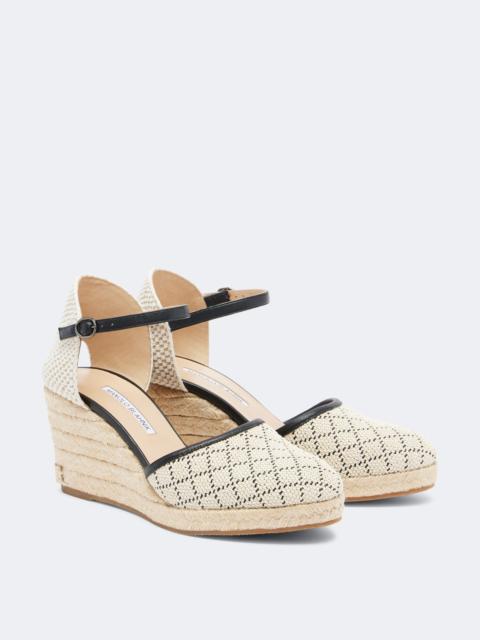 Manolo Blahnik Espadrahi raffia-effect espadrille wedges