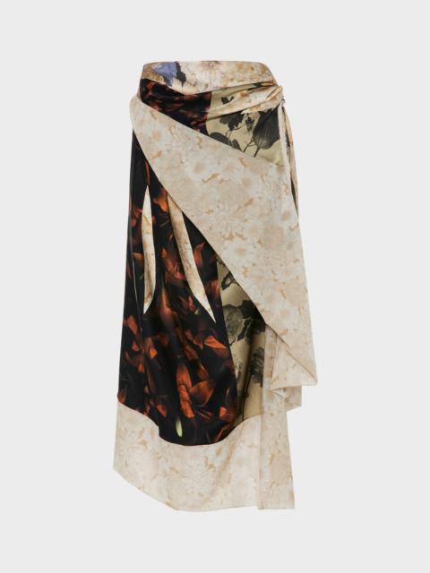 Maison Margiela Silk Floral Midi Skirt