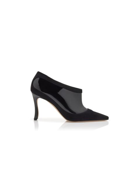 Manolo Blahnik Black Suede Shoe Booties