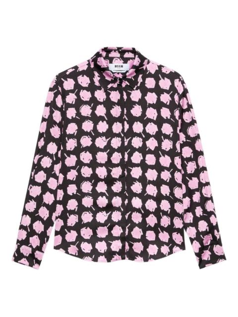MSGM floral-print shirt