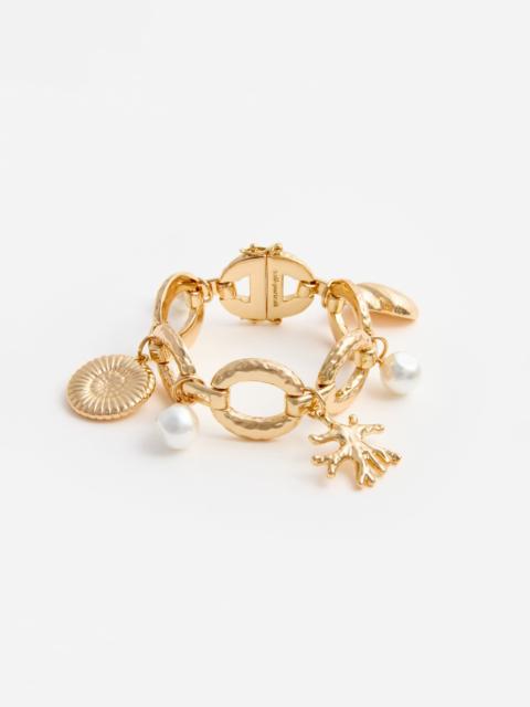 self-portrait Gold Coral Charm Bracelet