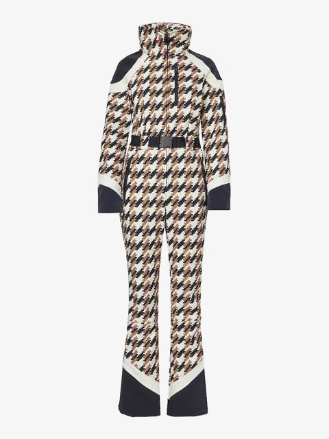 PERFECT MOMENT Allos houndstooth-checked ski suit