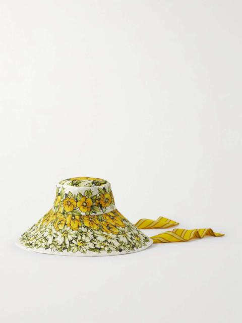 ALÉMAIS Gisela small printed linen sunhat