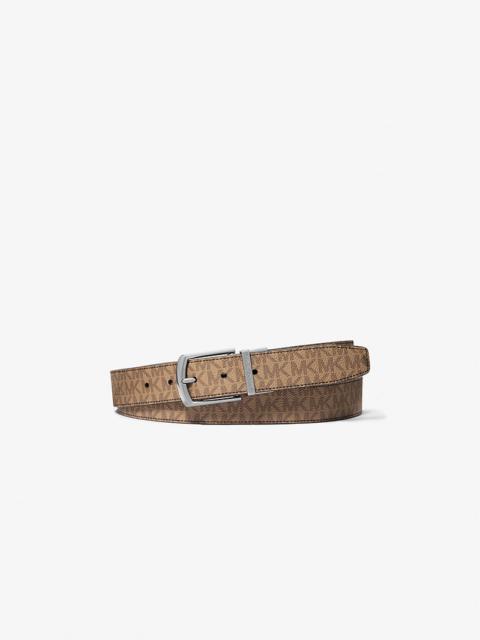 MICHAEL KORS Reversible Signature Logo and Leather Belt