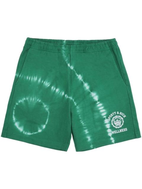 Sporty & Rich Emblem cotton track shorts