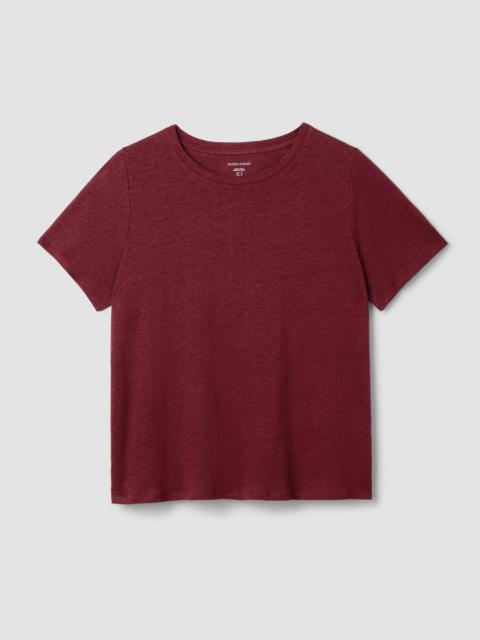 EILEEN FISHER Organic Linen Jersey Crew Neck Tee