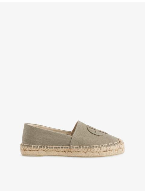 ANINE BING Paloma Logo Canvas Espadrilles