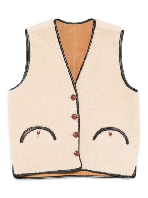 BLAZÉ MILANO button-fastening shearling gilet