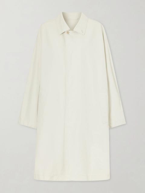 Lemaire Cotton-gabardine coat Off-white