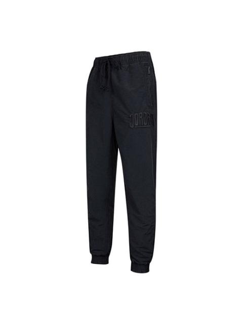 Jordan Men's Air Jordan Logo Pocket Zipper Lacing Athleisure Casual Sports Long Pants/Trousers Black DA7242