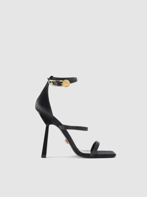 VERSACE Versace Women's Crystal Square Black Heels