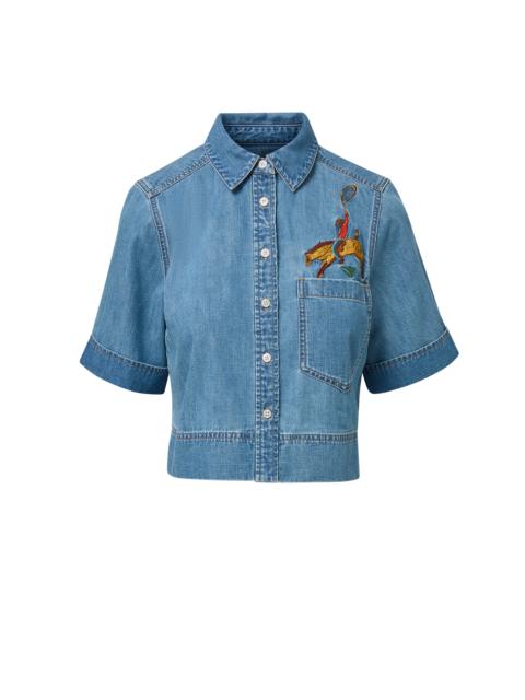 VERONICA BEARD SPRUCE BUTTON-DOWN SHIRT