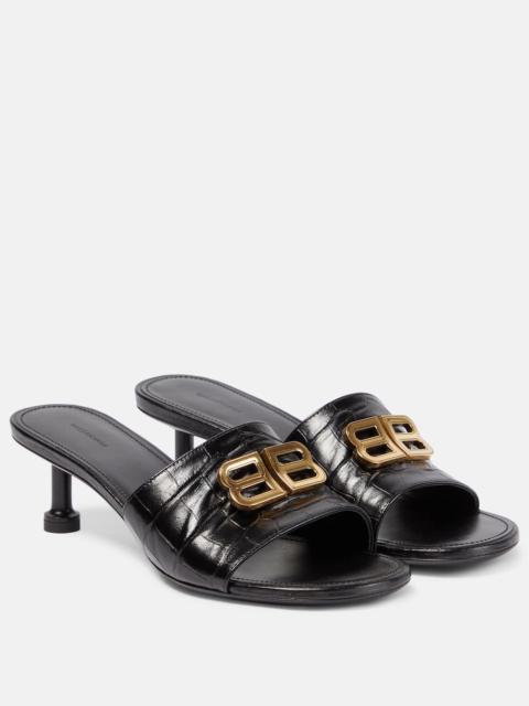 Groupie BB croc-effect leather sandals