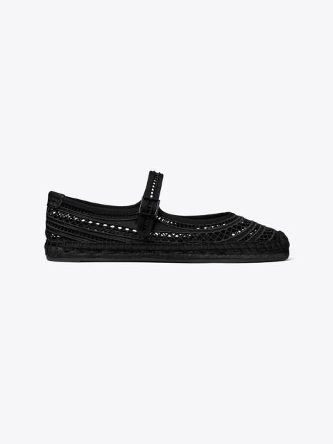 TORY BURCH Open Weave Mary Jane Espadrille
