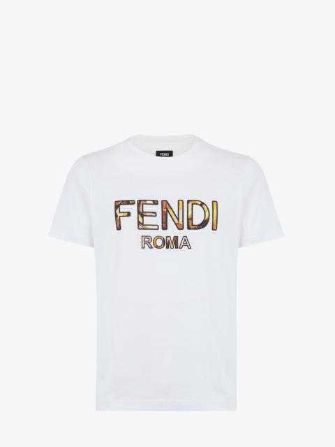 FENDI White cotton T-shirt