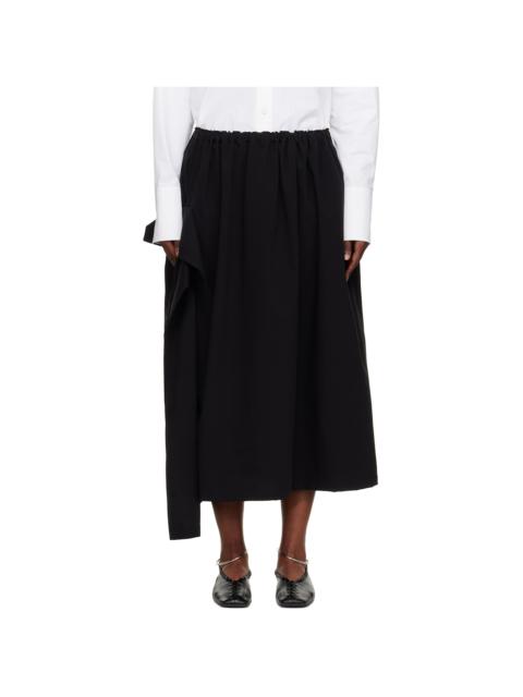 Y's Black Sa-Gathered Maxi Skirt