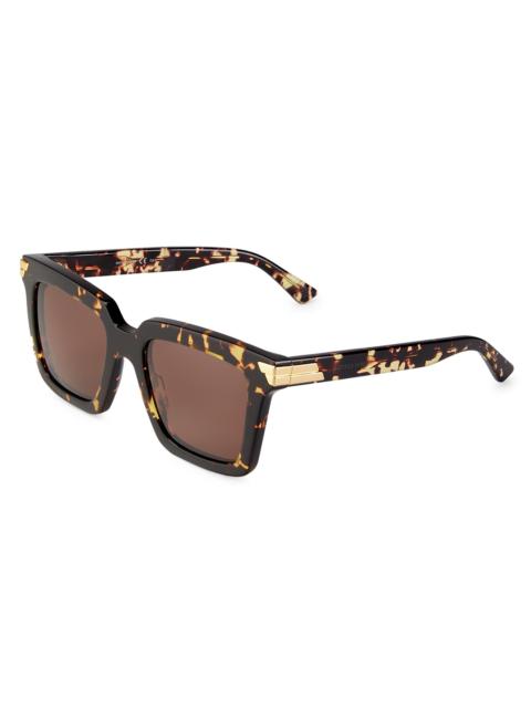Bottega Veneta Women's Light Ribbon 53MM Square Sunglasses - Havana