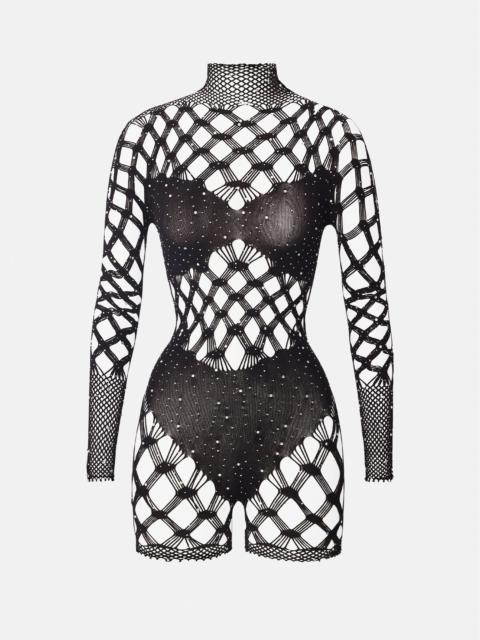 POSTER GIRL DOLLAR PLAYSUIT BLACK
