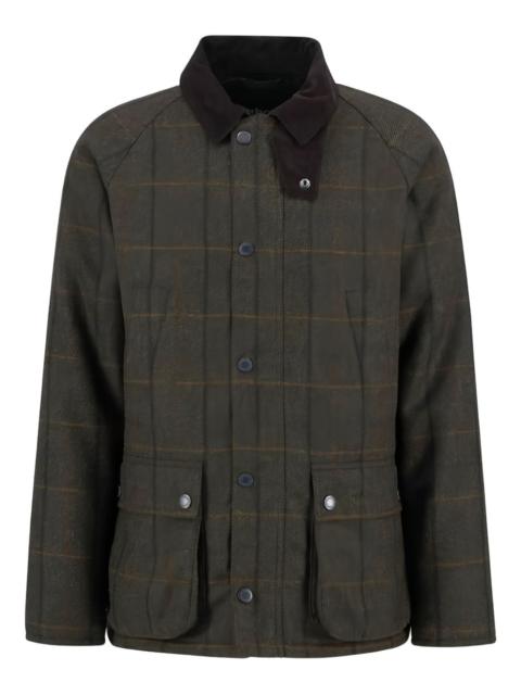 Barbour checked corduroy collar jacket