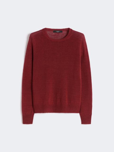 WEEKEND Max Mara Linen yarn jumper - CHERRY