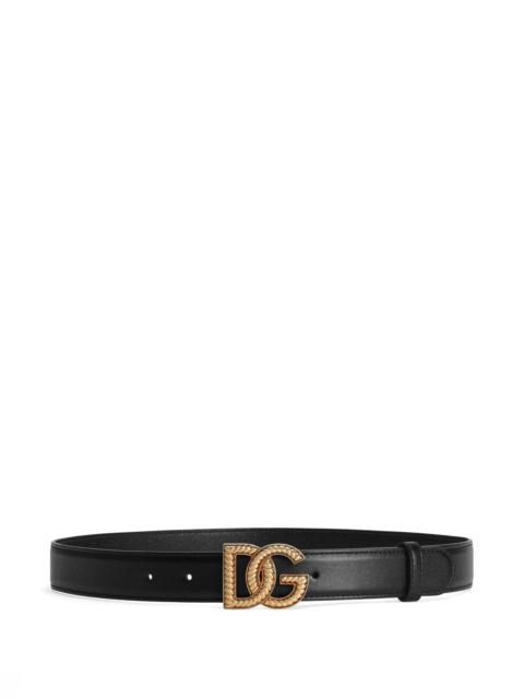 Dolce & Gabbana Dolce & Gabbana Logo-plaque Leather Belt