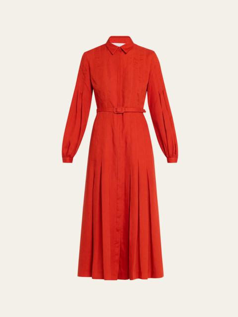 GABRIELA HEARST Aleka Long-Sleeve Linen Shirtdress