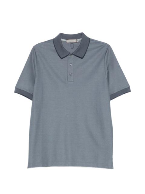 Canali contrast-trim polo shirt