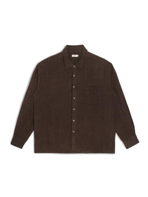 Bather Espresso Linen Leisure Shirt