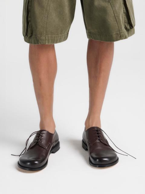 JW Anderson MENS LOAFER DERBY SHOE IN CHOCOLATE BROWN